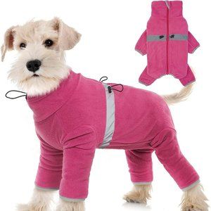 Dog Winter Coat Polar Fleece Clothes Windproof Full Body Pullover Jacket